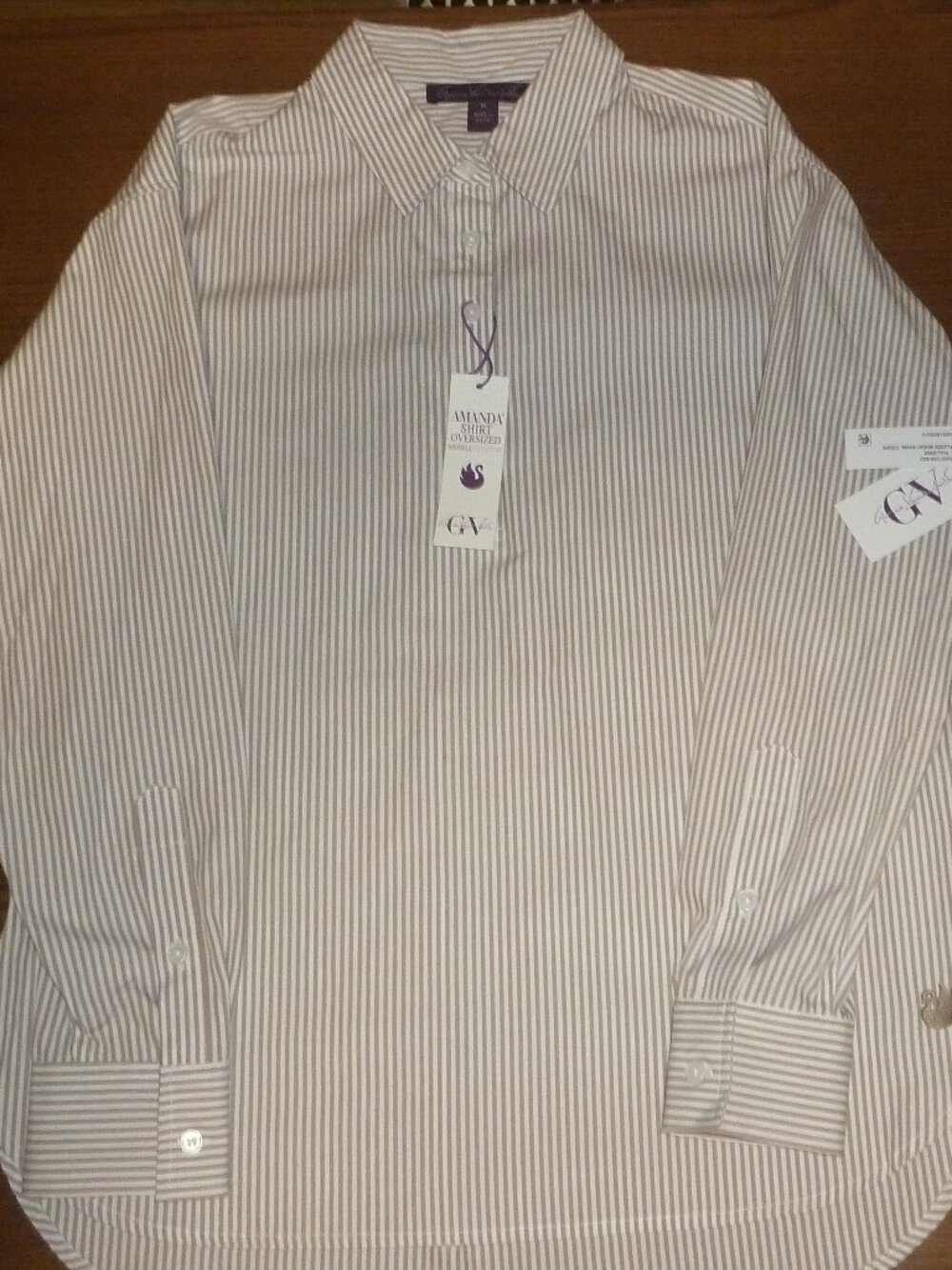 Gloria Vanderbilt Amanda Pullover Shirt Women's Women's 100% Cotton Oversize